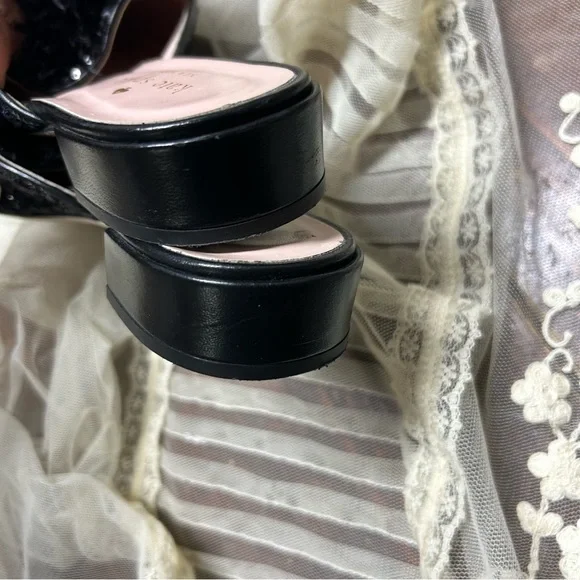 Kate Spade black sequin flat with feather details size 7.5 step un - Picture 6 of 6